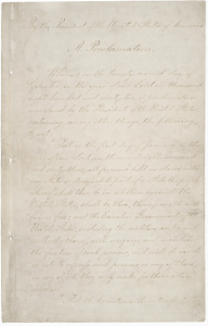 Emancipation Proclimation page 1 of 5